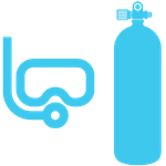 Icon of dive regulator and tank