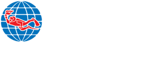 PADI's official logo; Seek Adventure, Save the Ocean.